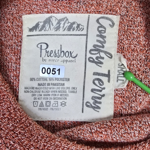 PRESSBOX | CLEMSON TIGERS TEXTURED KNIT TERRY CREW NECK PULLOVER SWEATER - Picture 15 of 16